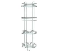 Rayen 2071 - Rinconera de Ducha y baño, 4 estantes, 95 x 22 x 22 cm, Color Gris Metalizado