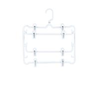 Rayen 2157 - Percha, con Barra Antideslizante y 8 Pinzas incorporadas, Color Blanco