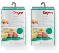 Rayen | Base conservante | Base Conservante para Nevera | Libre Circulación | Ondulado | Recortable | Evita Condensación | Adaptable | Verde | Medidas: 47x30 cm (Paquete de 2)