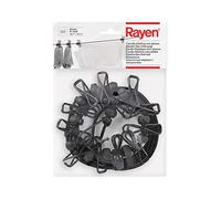 Rayen | Cuerda elástica con Pinzas | Superficie de tendido de 2 a 4 Metros | 12 Pinzas Incluidas | Válido para Colgar Perchas | Separadores Clip |
