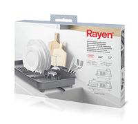 Rayen | Escurreplatos Extensible | Boquilla Orientable | Recipiente Extraíble | Gris | Medidas Extendido: 36x51x9.5 cm | Medidas Plegado: 36x32x9.5 cm