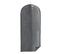 Rayen - Funda de ropa para armario. Funda de traje para percha con cremallera. Cubre vestido resistente al polvo, humedad y polillas. 60 x 150 cm. Gris Oscuro/Translúcido