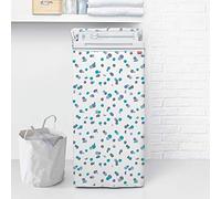 Rayen Funda Lavadora de Plástico Impermeable 84 x 45 x 65 cm Gama Medium Carga Superior Secadora con Cremallera, Blanco-Azul