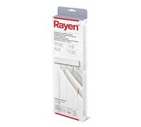 Rayen | Tendedero de Plástico, extensible | 4 Cuerdas Independientes | Recogido Automático de las cuerdas | 38,5 x 11,5 x 3,5 cm | Superficie de tendido 20 m, Blanco