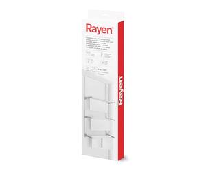 Rayen | Tendedero Plegable para Puertas y Pared, Varillas XXL, 8m de Superficie de Tendido, Multifuncional, Blanco y Gris, 62.5x32.7x124cm
