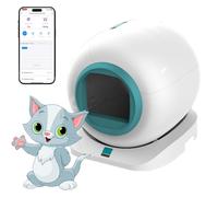 RayGenius Bandeja HigiéNica Autolimpiable para Gatos 65l Caja HigiéNica AutomáTica Extra Grande con App Control Smart Cat Toilet para Varios Gatos EliminacióN De Olores,Green