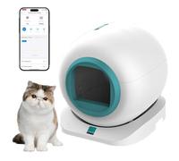 RayGenius Bandeja Sanitaria Autolimpiable: Bandeja HigiéNica AutomáTica, 65l Bandeja HigiéNica Extra Grande para Gatos con Control App Y ProteccióN De Seguridad Y EliminacióN De Olores.,Green