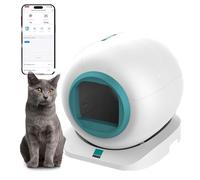 RayGenius Bandeja Sanitaria para Gatos AutomáTica Bandeja Sanitaria para Gatos Grande con Alfombrilla para Bandeja Sanitaria Bandeja Sanitaria para Gatos Autolimpiable App Control.,Green
