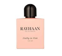Rayhaan Pretty in Pink Eau de Parfum 100 ml - Perfume para mujer con casis, rosa de mayo, fresia, vainilla, pachulí y ambroxan | Fragancia elegante y romántica con adhesivo de kohl