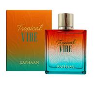 Rayhaan Tropical Vibe 100 ml - perfume árabe frutal-tropical, mango y piña, verano elegante