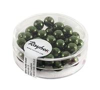 Rayher 14401429 Renaissance - Perlas de Cera, 6 mm, Caja de 45 Unidades, Color Amarillo
