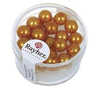 Rayher 14402162 Renaissance - Perlas de Cera de Cristal, 8 mm, 25 Unidades