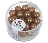Rayher 14402520 Renaissance - Perlas de Cera de Cristal, 8 mm, 25 Unidades