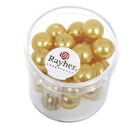 Rayher 14403161 Renaissance - Perlas de Cera de Cristal, 10 mm, Caja de 35 Unidades