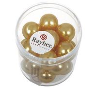Rayher 14404161 Renaissance - Perlas de Cera de Cristal, 12 mm, 21 Unidades