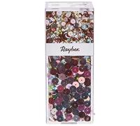 Rayher 14789000 Lentejuelas Plus Cristal Perla Mix con Alambre, 90 g Mix, Alambre 50 m de diámetro 0, 3 mm, Caja SB, plástico, Tonos Pastel, 12.7 x 4.4004 X 4 Cm
