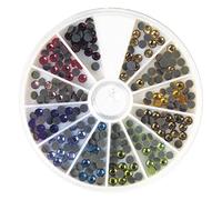 Rayher 15129999 Pack de 240 Piedras Strass Hotfix, 12 Colores, ø 4 mm. Termoadhesivas