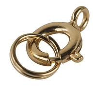 Rayher 2219006 - Lote de 4 Anillos de Resorte con Anillo Dividido, diámetro 7 mm, Color Dorado