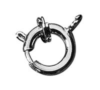 Rayher 2219121 - Anillos de Resorte con Anillo de separación, 9 mm de diámetro, Platino, 3 Unidades