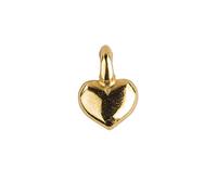 Rayher 2277206 - Mini colgante de metal con forma de corazón, dorado, 7 x 5 mm, 6 unidades