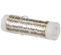 Rayher 2402600 - Alambre de plata con núcleo de cobre (0,30 mm de diámetro, carrete de 50 m)