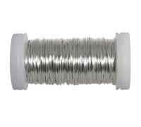 Rayher 24078000 Alambre de Plata, 0.5 mm diametro, 50 m, Hilo de Plata para Bricolaje y Manualidades