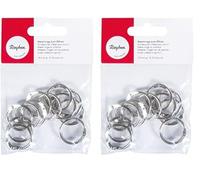 Rayher 2520200 - Anillas metálicas para Abrir (19 mm de diámetro, sin níquel, 12 Unidades) (Paquete de 2)