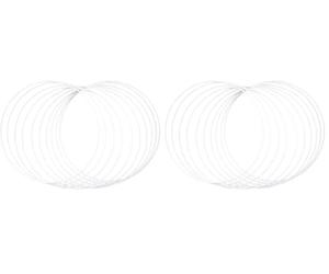 Rayher 25214102-Anillos revestidos, 25 cm de diámetro, Caja, Color Blanco, Metal, 10 Unidad (Paquete de 2)