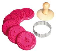 Rayher 28858000 - Juego de sellos para estampar en pastas y galletas. Con distintos motivos y frases.