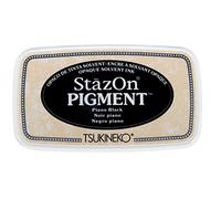 Rayher 29206576 StazOn - Almohadilla de tinta de pigmento (9,6 x 5,5 x 2,2 cm), color negro