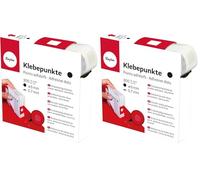 Rayher 30056000 Pack de 300 Pegatinas Redondas Transparentes, diametro 5 mm, Grosor 0.7 mm, Adhesivo Doble Cara removible (Paquete de 2)