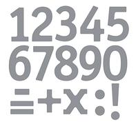 Rayher 30119606 - Adhesivo con números (10 x 23 cm, lámina de Espejo), Color Plateado