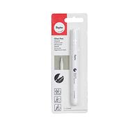 Rayher 30236000-Bolígrafo de Punta Redonda (1 a 1,5 mm, en blíster), Papel, Blanco, normal