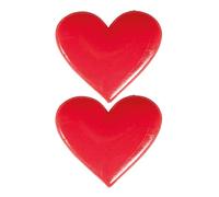 Rayher 31553287 - Cera con diseño de corazón (2,3 x 2 cm, 2 unidades), color rojo