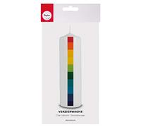 Rayher 31616000 Lámina transfer de cera, color arco iris, 10x5 cm. Para decorar velas.