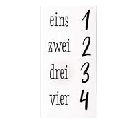 Rayher 31633000 - Lámina de transferencia, números 1-4, 1,5-3 cm, 1 hoja, color blanco