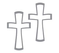 Rayher 3387122 - Pegamento en Forma de Cruz (10 x 23 cm, 2 Unidades) 1 Unidad, Color Plateado