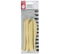 Rayher 34455505 Pack de 6 palillos para modelar de madera, 12 puntas diferentes, ligeros y precisos