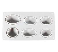 Rayher 36102000 Molde con forma de 6 piedras decorativas, de tamaños distintos, Para hormigón,Molde de silicona 14.5x26x3.5 cm