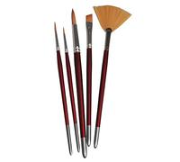 Rayher 37056000 Juego de Pinceles Hobby Creativo, FSC 100%, Surtidos, Bolsa de 5 Unidades