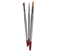 Rayher 37057000 - Juego de 3 Pinceles de Pintura Textil FSC 100% Surtidos, SB-Btl