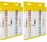 Rayher 38926000 Set Pinturas acrilicas, 12mlx24 Colores. para Artistas Principiantes y Expertos. (Paquete de 2)