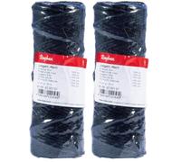 Rayher 4200101 Cuerda Yute, 3.5 mm de diámetro, 50 m, Negro, Cordel Yute Resistente (Paquete de 2)