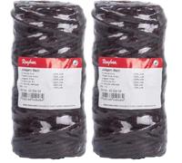 Rayher 4200405 Cuerda de Yute Natural de 6 Cabos, Color marrón Oscuro, 6mm, 35 m Largo (Paquete de 2)