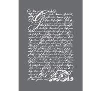 Rayher 45067000 Plantilla Letras Vintage, poesía, DIN A5. Incluye manigueta.