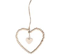 Rayher 46024000 Manualidades Paquete: Alambre Corazón con Cuentas de Madera, 14 x 14 cm, para