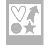 Rayher 50094000 Juego de plantillas perforadoras: Marco de fotos, Plata, 2 cm-7 x 8,5 cm, Tab-Bag 5pcs