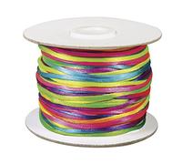 RAYHER 5137549 - Cordón de satén, 2 mm de diámetro, Rollo de 50 m, Mezcla