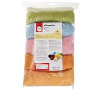 RAYHER - 5364400 - pura lana virgen, Color, fieltro, 5 colores a 20 G, colores pasteles Sommermix