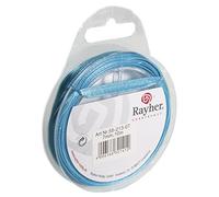 Rayher 5521307 - Cinta de Raso, 7 mm, Rollo de 10 m, Color Turquesa